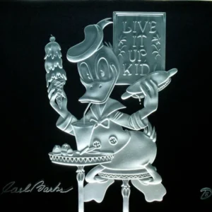 Donald Duck Live It Up Kid Glass Etching