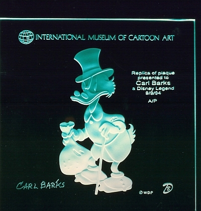 Scrooge McDuck Glass Etching by Carl Banks